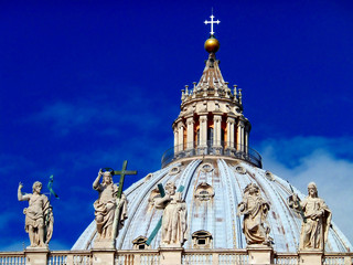 dome of st. peter's basilica at the vatican
