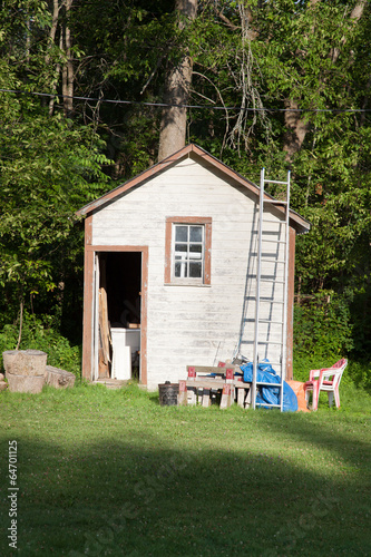Open Door Of A Log Cabin Tobermory Ontario Canada Buy This