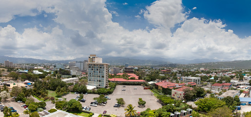 Wall Mural - High angle view of a city, Jamaica