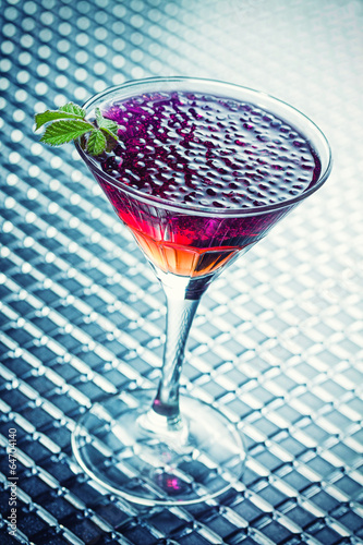 Obraz w ramie Cocktail with caviar and whisky