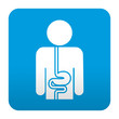 © teracreonte - Etiqueta tipo app azul simbolo sistema digestivo