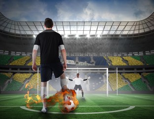 Aufkleber - Football player about to take a penalty