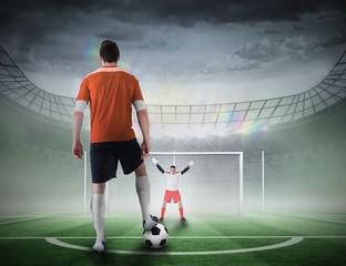 Aufkleber - Football player about to take a penalty
