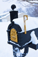 Mailbox Covered In Snow