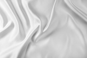 Wall Mural - White silk fabric texture