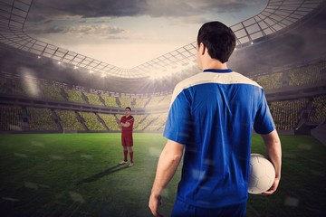 Poster - Football players facing off