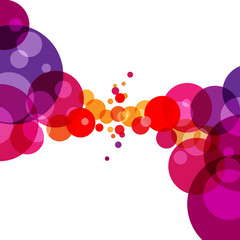 Canvas Print - colored splashes in abstract circles