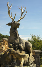 Figure Of A Deer On The Porch Of The Castle