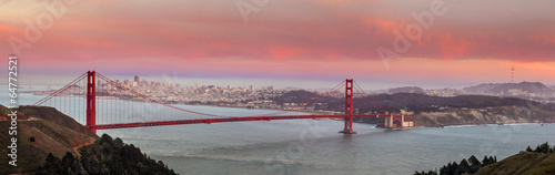 Vászonkép  Golden Gate Bridge and downtown San Francisco