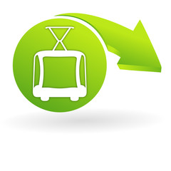 Poster - tramway sur web symbole vert