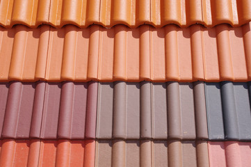 Canvas Print - Colorful roof tiles