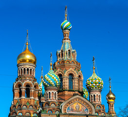 Fototapete - Cupola of the Church of the Savior on Blood, St Petersburg