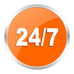 Poster - 24/7 orange glossy icon
