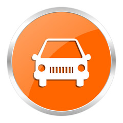 Poster - car orange glossy icon