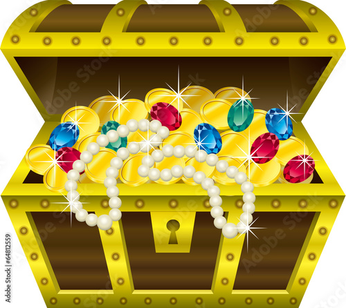 美しい花の画像 トップ100宝箱 イラスト 正面