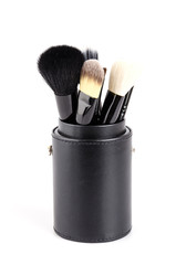 Makeup brush isolated white background