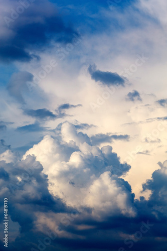 Naklejka ścienna blue sky with clouds