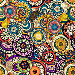 Seamless flower background pattern in vector.