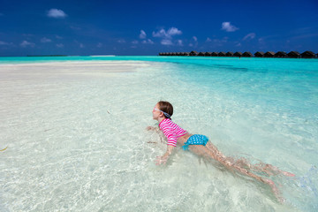 Child on a tropical vacation