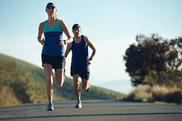 Wall Mural - running couple fitness