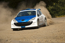 Rally Car In Action - Peugot 206 S2000