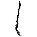 Fototapeta  - High detailed vector map - Chile.