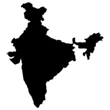 High Detailed Vector Map - India.