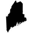 High detailed vector map - Maine.
