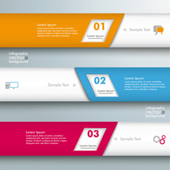 Wall Mural - Infographic 3 Bevel Lines