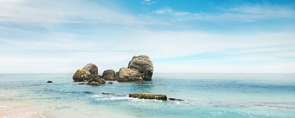 large rock in the ocean