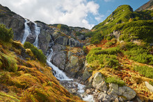 The Great Siklawa Waterfall. High Tatra Mountains, Carpathians.