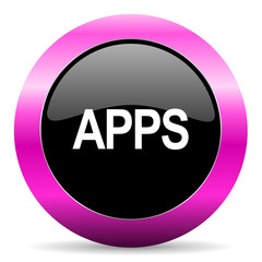 Poster - apps pink glossy icon