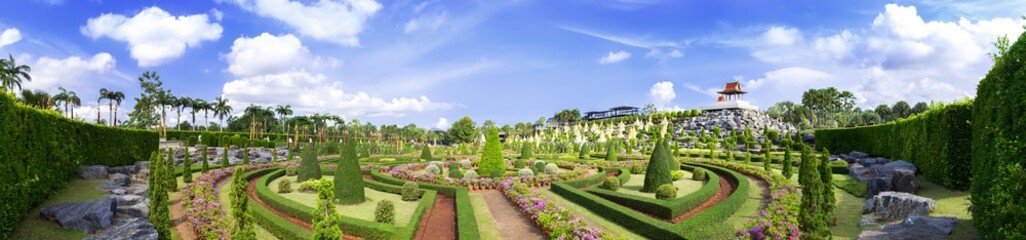 Wall Mural - Panorama French Garden.