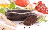 Fototapeta  - Black sausage