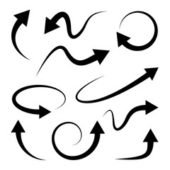 Poster - Curved arrows set. Full rotation. Refresh.
