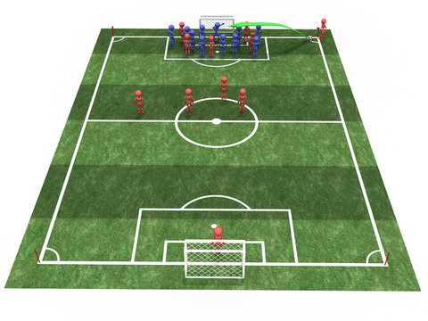 Footballer takes the corner #4