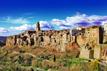 Wall Mural - stunning Italy series - Pitigliano - small medieval town on rock