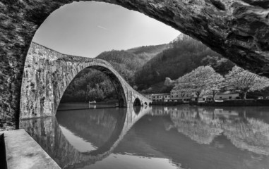 Wall Mural - Devil's bridge, Borgo a mozzano, Italy