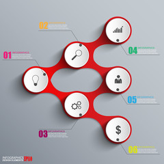 Aufkleber - Abstract paper infographic
