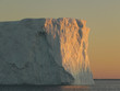iceberg in sunset