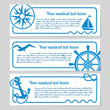 Set of nautical themed banners