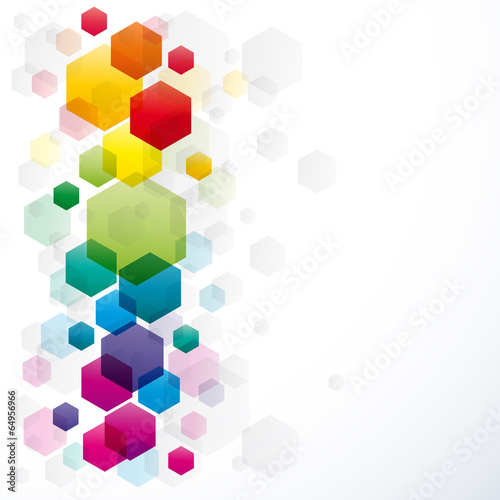 Plakat na zamówienie Vector background with hexagons