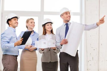 Poster - happy business team in office