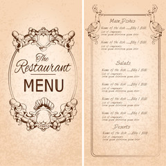 Canvas Print - Restaurant menu template