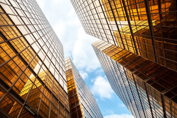 Modern glass skyscraper, Hong Kong