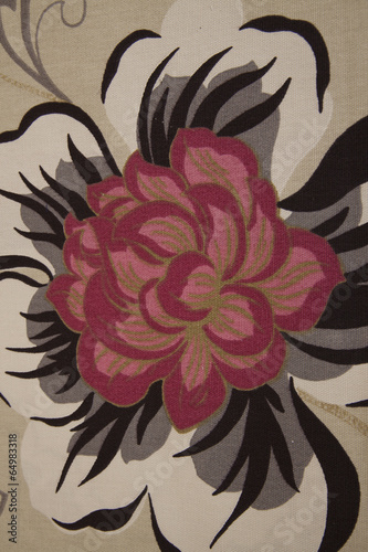 Naklejka na szybę Closeup fabric with floral detail