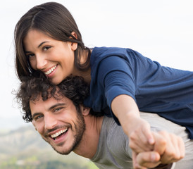 Young Joyful Couple Together