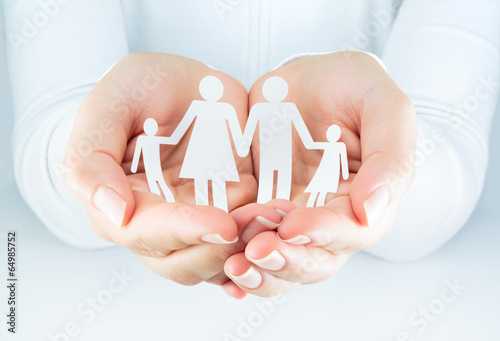 Juliste hands woman expresses the concept of family