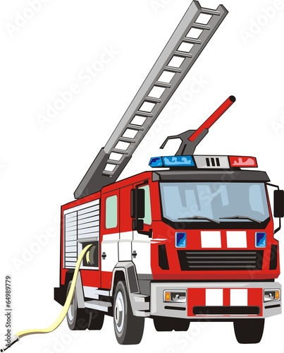 Obraz w ramie truck for fight with fire