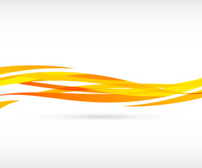 Poster - Abstract orange wave background